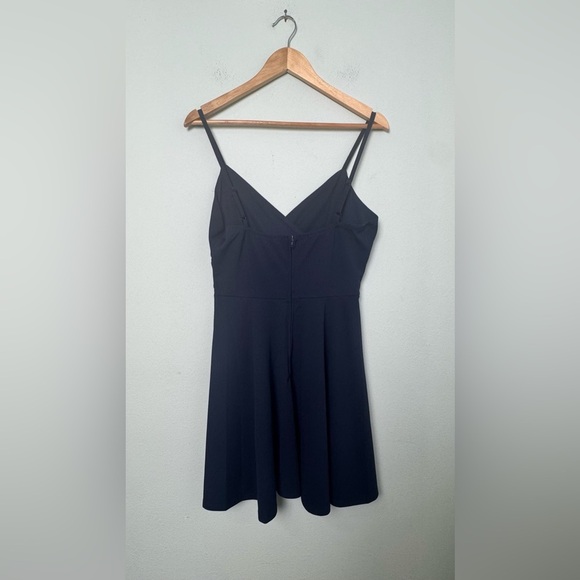 NWT Trixxi Fit and Flare Faran Ladder Trim Skater Dress in Navy Blue Size Large - Picture 9 of 14